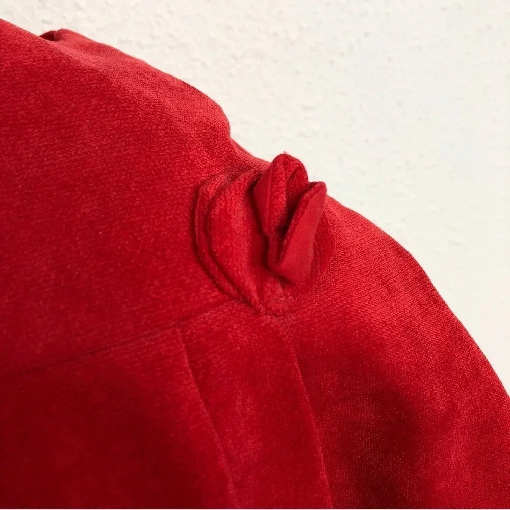 NWT Mayoral holiday dress red sueded cap sleeve size 12 months - Picture 9 of 11